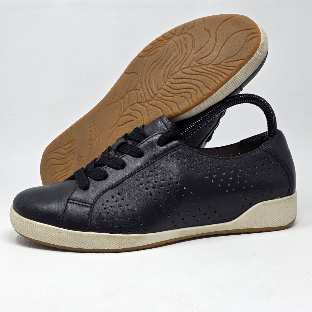 Dansko Orli Black Sneakers EUR 39 Womens US Size 8.5-9 Perforated Nappa Leather